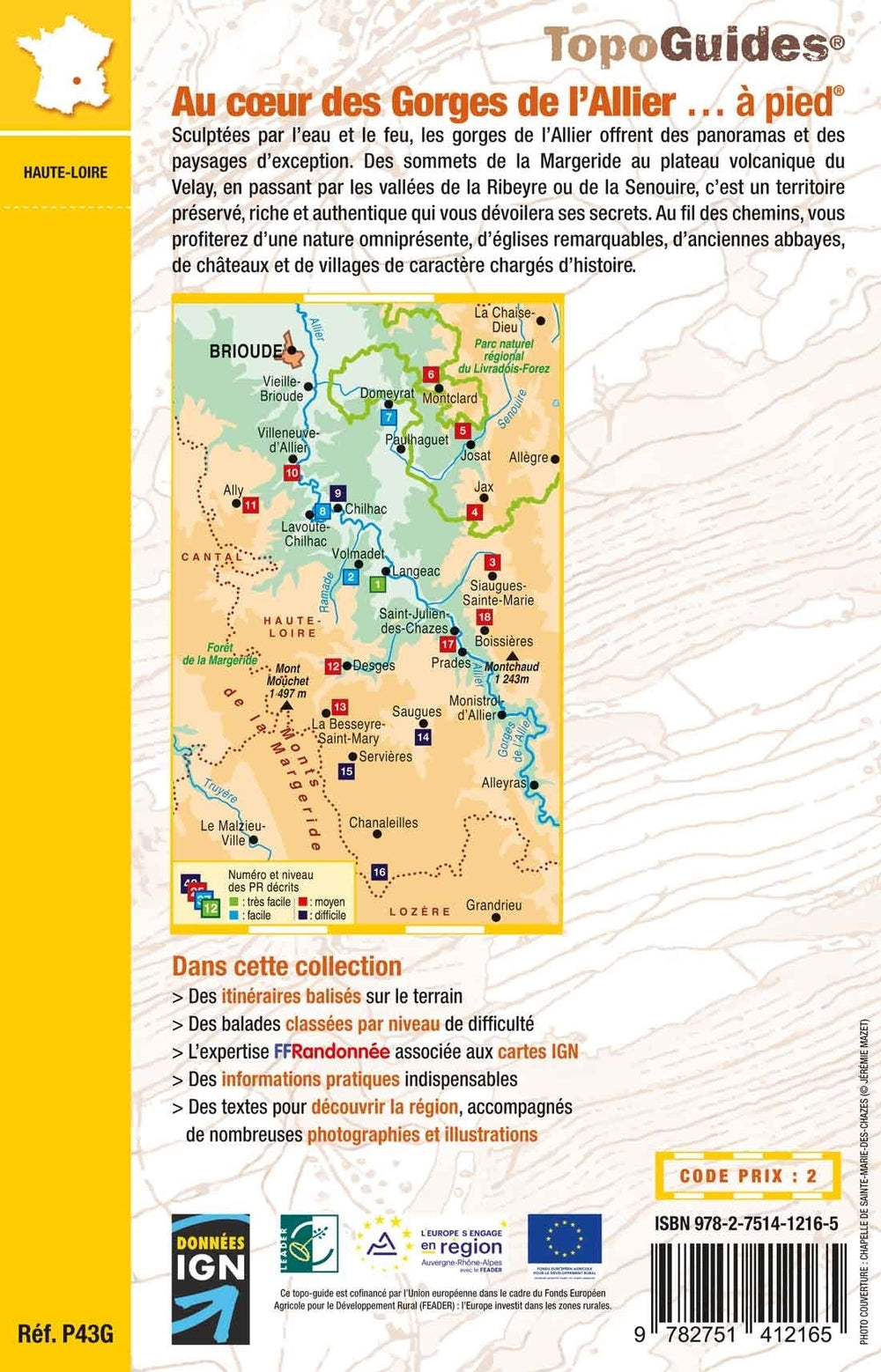 Topoguide de randonnée - Au coeur des Gorges de l'Allier | FFR guide de randonnée FFR - Fédération Française de Randonnée 
