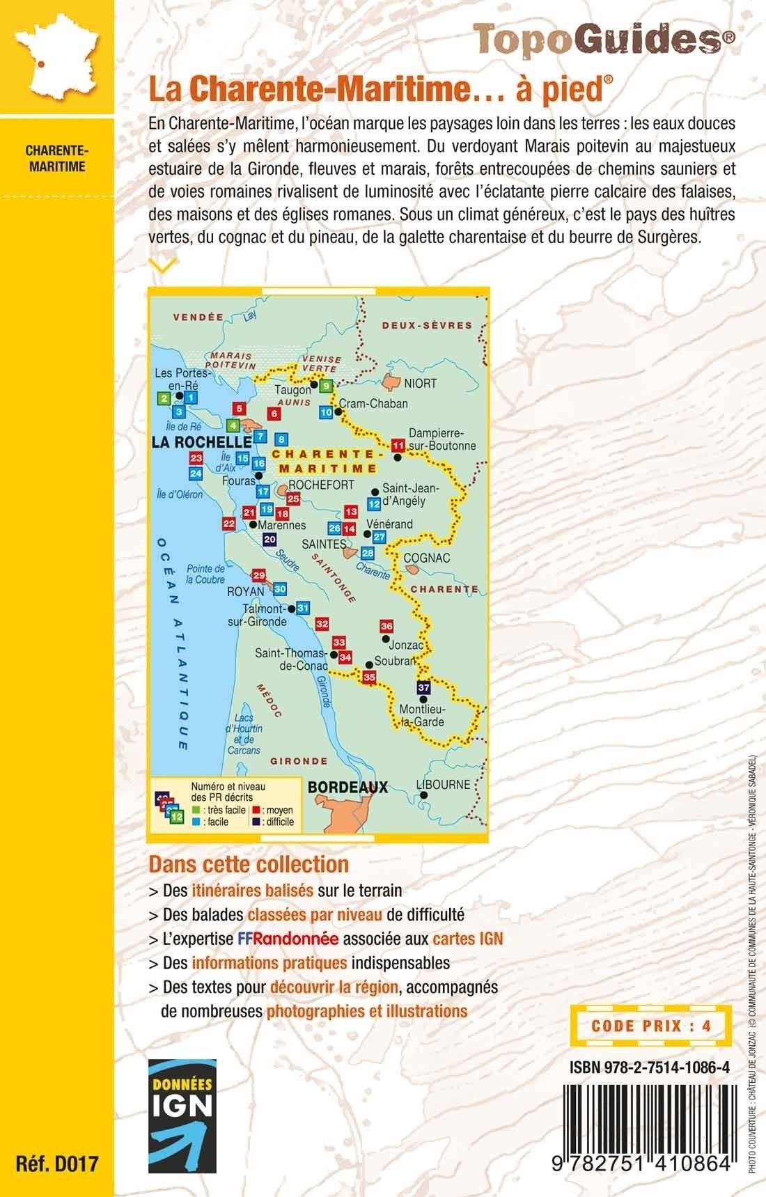 Topoguide de randonnée - La Charente Maritime à pied | FFR guide de randonnée FFR - Fédération Française de Randonnée 
