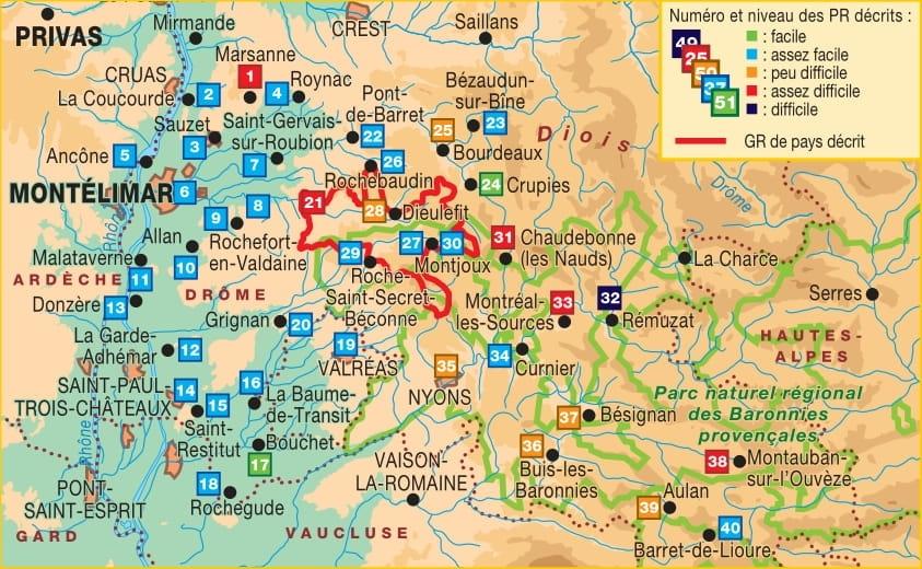 Topoguide de randonnée - La Drôme provençale | FFR guide de randonnée FFR - Fédération Française de Randonnée 
