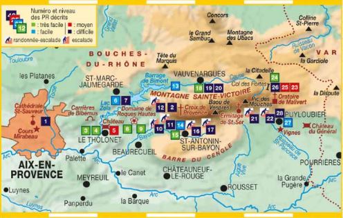 Topoguide de randonnée - La Montagne Sainte-Victoire | FFR guide de randonnée FFR - Fédération Française de Randonnée 