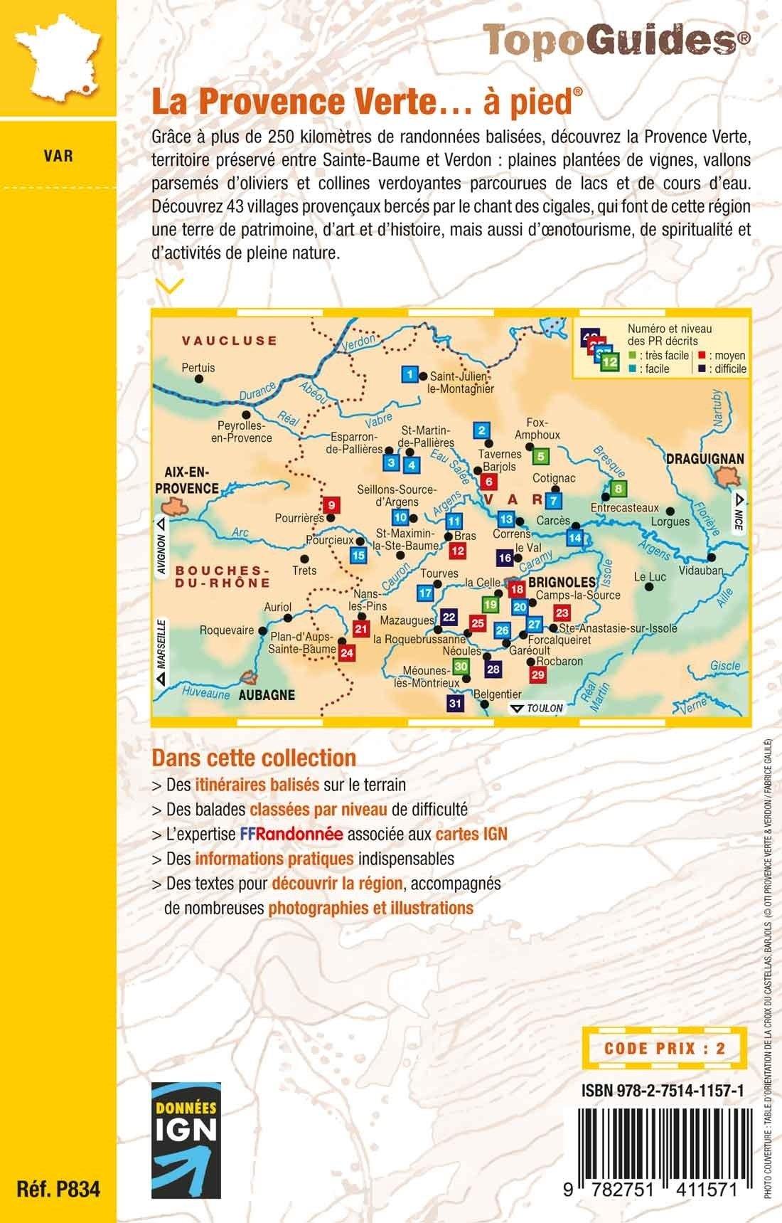 Topoguide de randonnée - La Provence Verte à pied | FFR guide de randonnée FFR - Fédération Française de Randonnée 