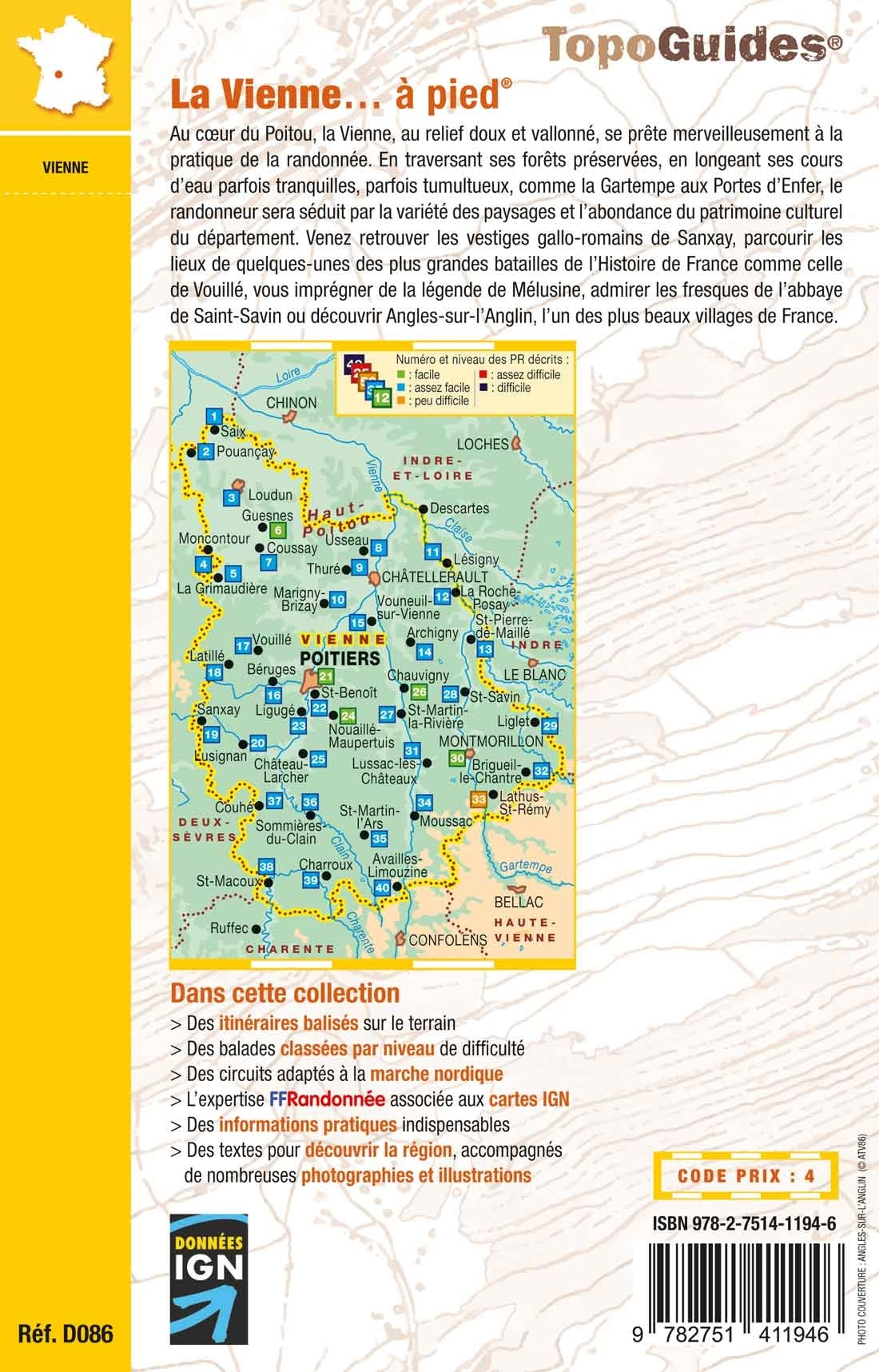 Topoguide de randonnée - La Vienne à pied | FFR guide de randonnée FFR - Fédération Française de Randonnée 