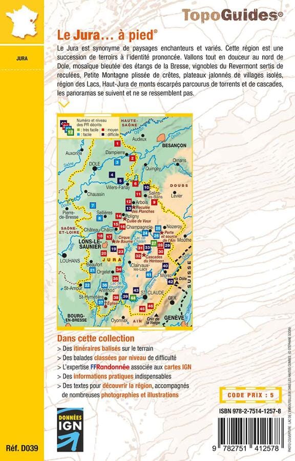 Topoguide de randonnée - Le Jura | FFR guide de randonnée FFR - Fédération Française de Randonnée