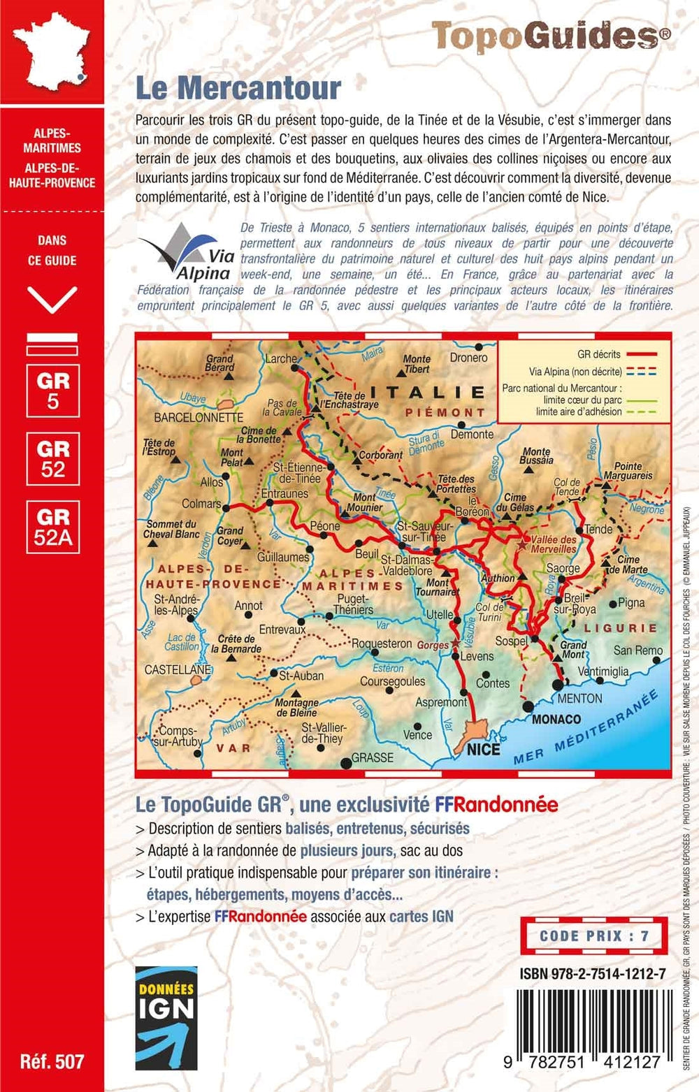 Topoguide de randonnée - Le Mercantour - Vallée des Merveilles - GR®5 | FFR guide de conversation FFR - Fédération Française de Randonnée 