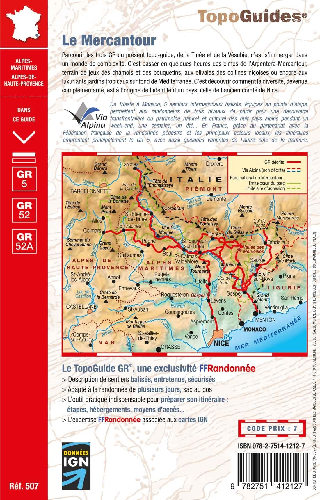Topoguide de randonnée - Le Mercantour - Vallée des Merveilles - GR®5 | FFR guide de randonnée FFR - Fédération Française de Randonnée