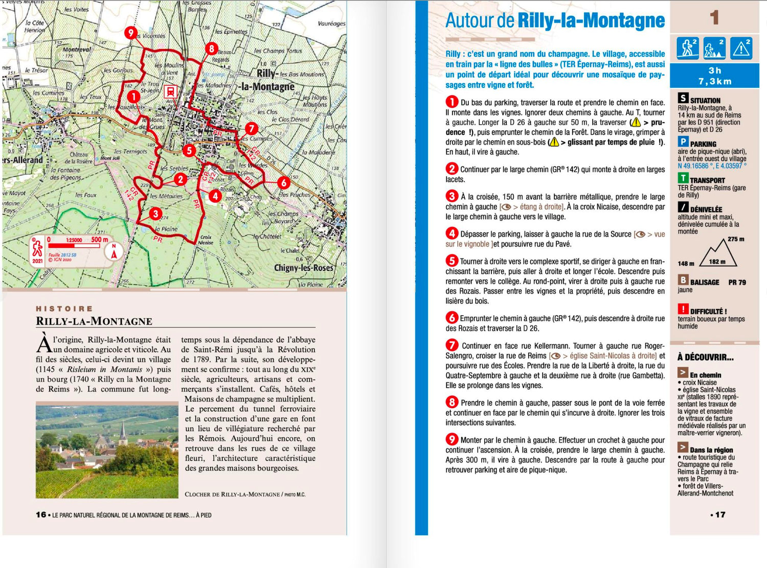 Topoguide de randonnée - le Parc naturel régional de la Montagne de Reims | FFR guide de randonnée FFR - Fédération Française de Randonnée 