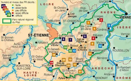 Topoguide de randonnée - Le Parc naturel régional du Pilat à pied | FFR guide de randonnée FFR - Fédération Française de Randonnée