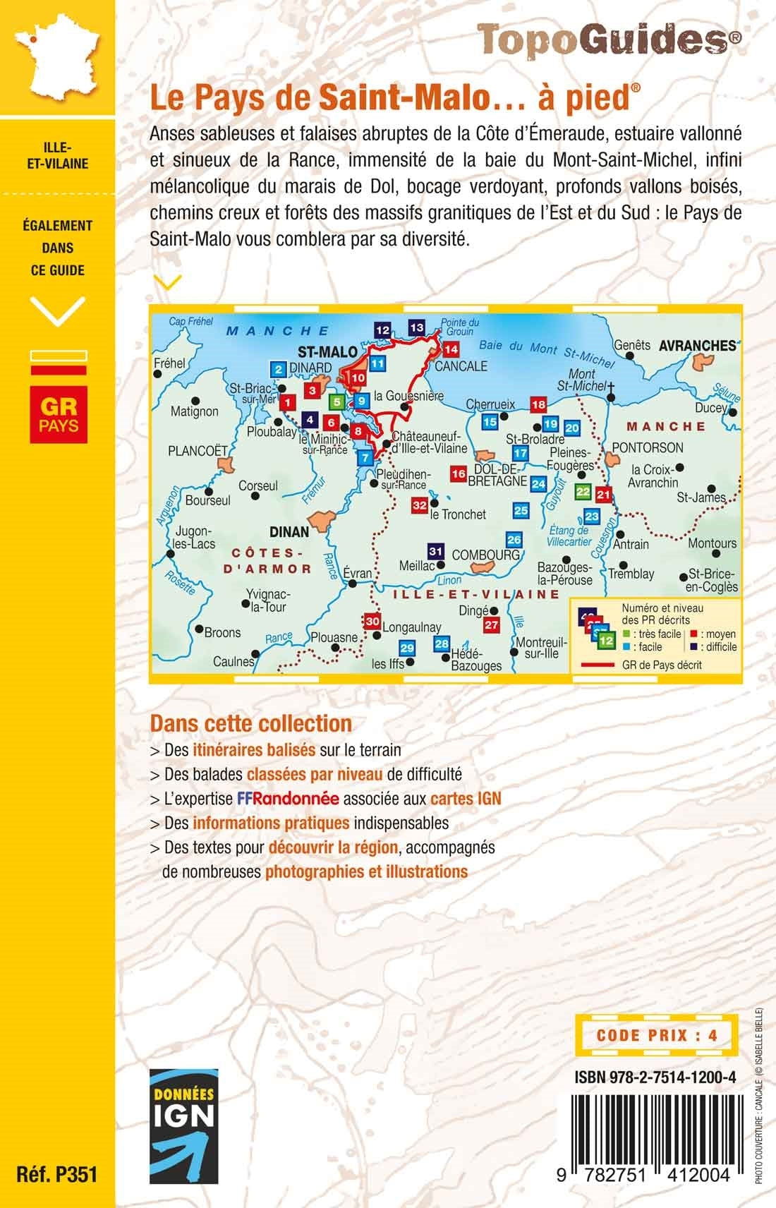 Topoguide de randonnée - Le Pays de Saint-Malo à pied | FFR guide de randonnée FFR - Fédération Française de Randonnée 