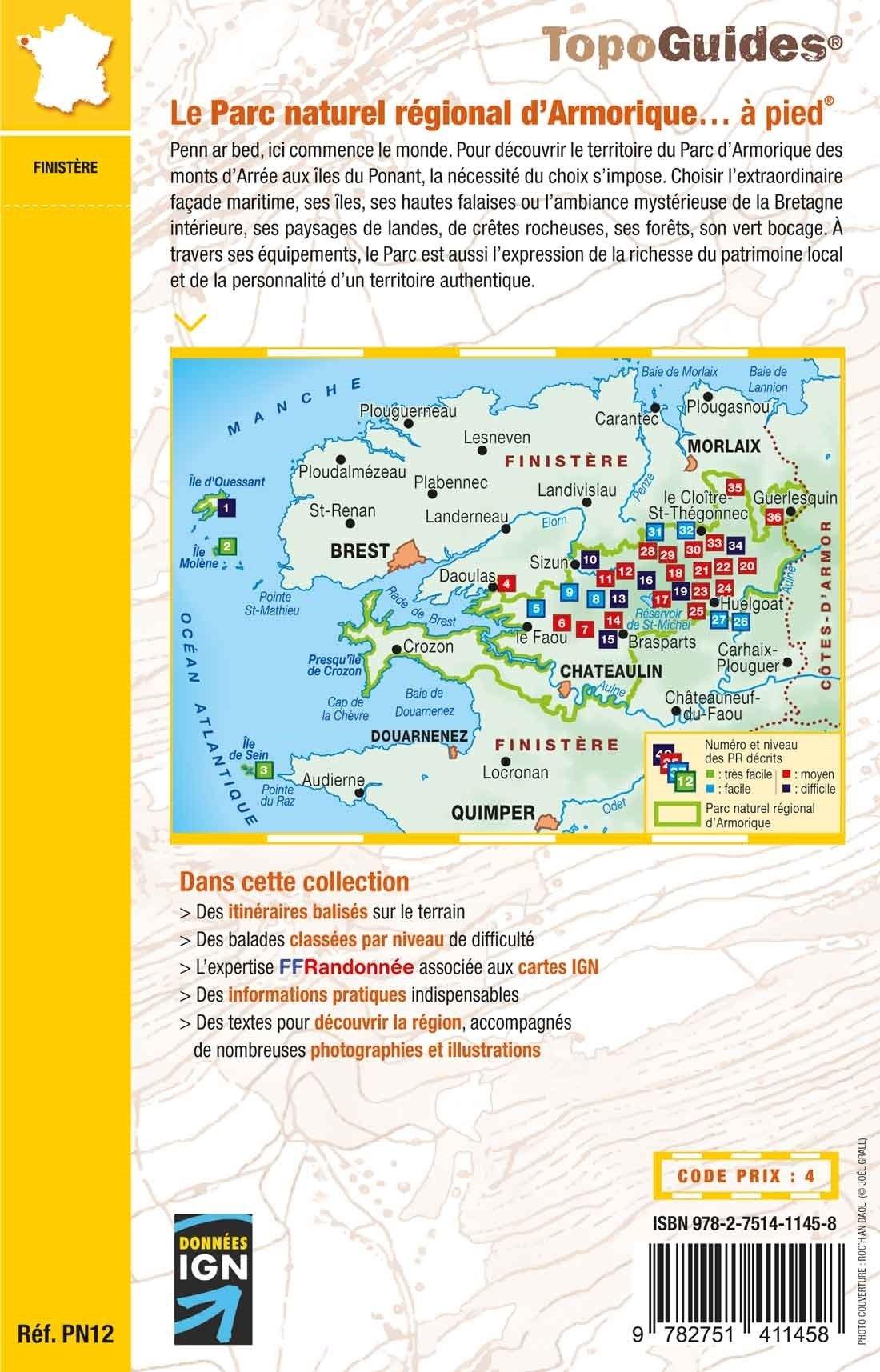Topoguide de randonnée - Le PNR d'Armorique à pied, Les Monts d'Arrée | FFR guide de randonnée FFR - Fédération Française de Randonnée 