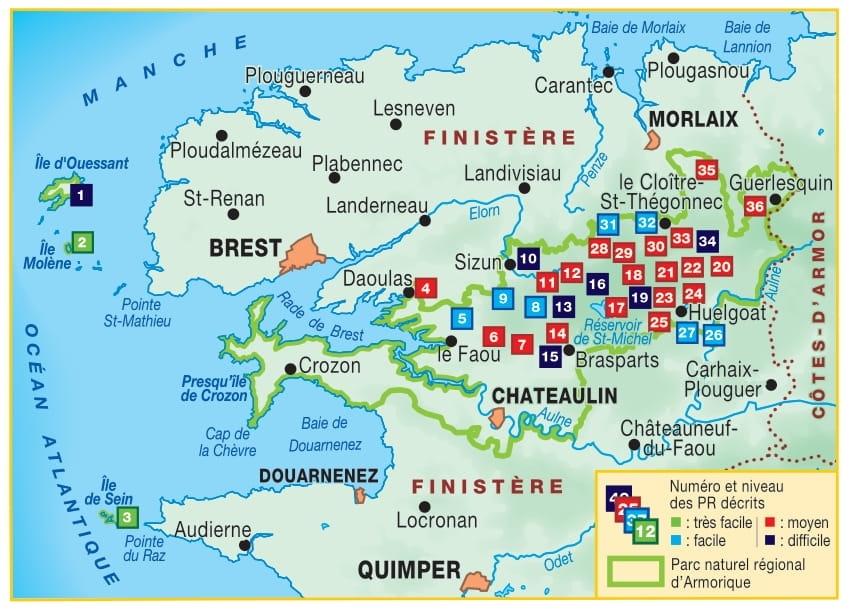 Topoguide de randonnée - Le PNR d'Armorique à pied, Les Monts d'Arrée | FFR guide de randonnée FFR - Fédération Française de Randonnée 