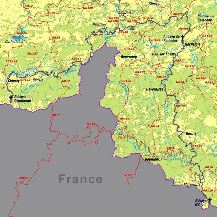 Topoguide de randonnée - Le Sentier GR des Abbayes Trappistes de Wallonie (SAT) (Belgique) | Les Sentiers de Grande Randonnée guide de randonnée Les Sentier de Grande Randonnée 