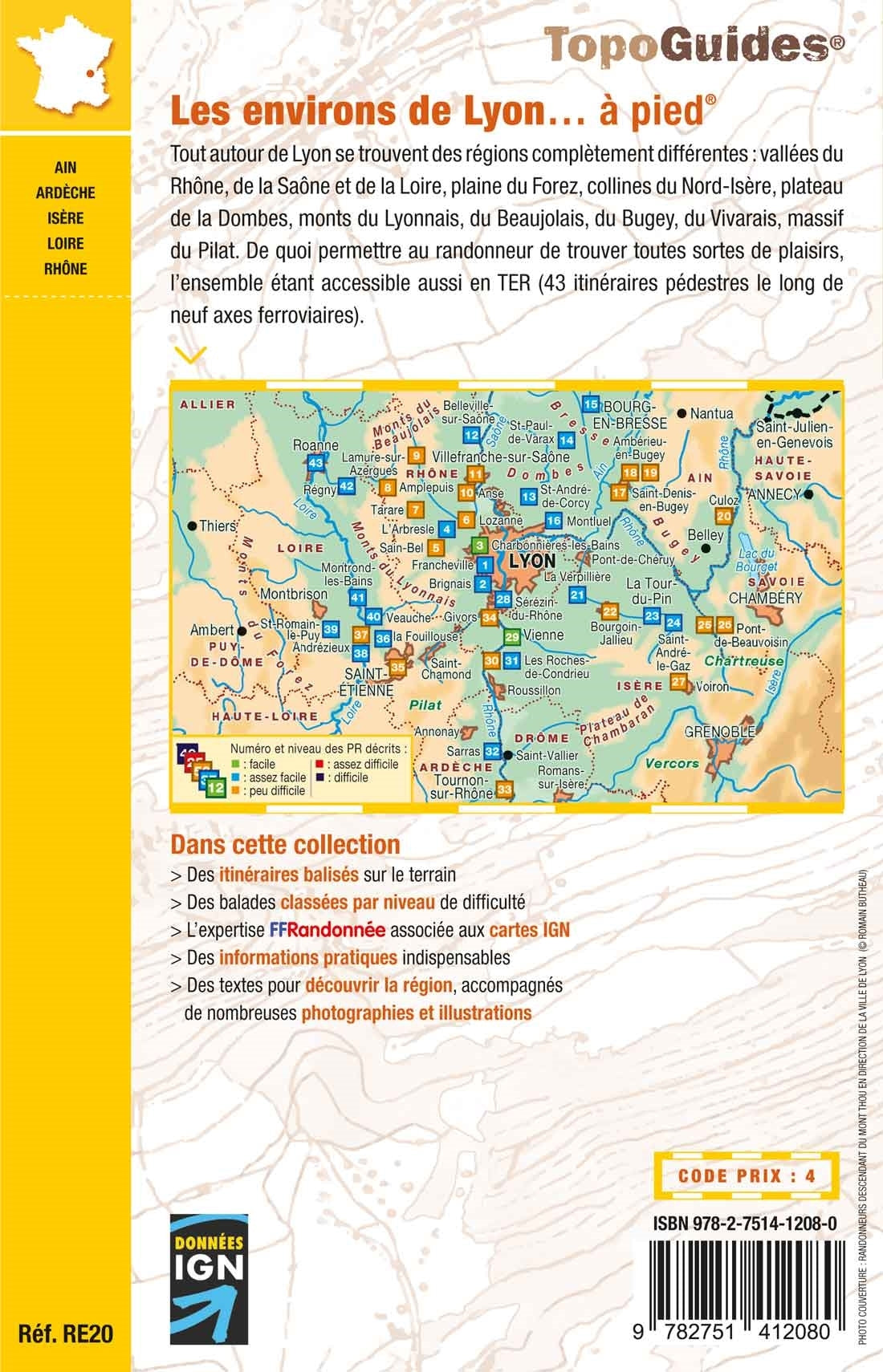 Topoguide de randonnée - Les environs de Lyon à pied | FFR guide de randonnée FFR - Fédération Française de Randonnée 