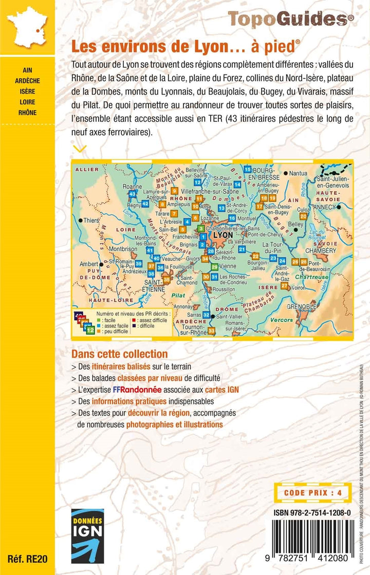 Topoguide de randonnée - Les environs de Lyon à pied | FFR guide de randonnée FFR - Fédération Française de Randonnée 