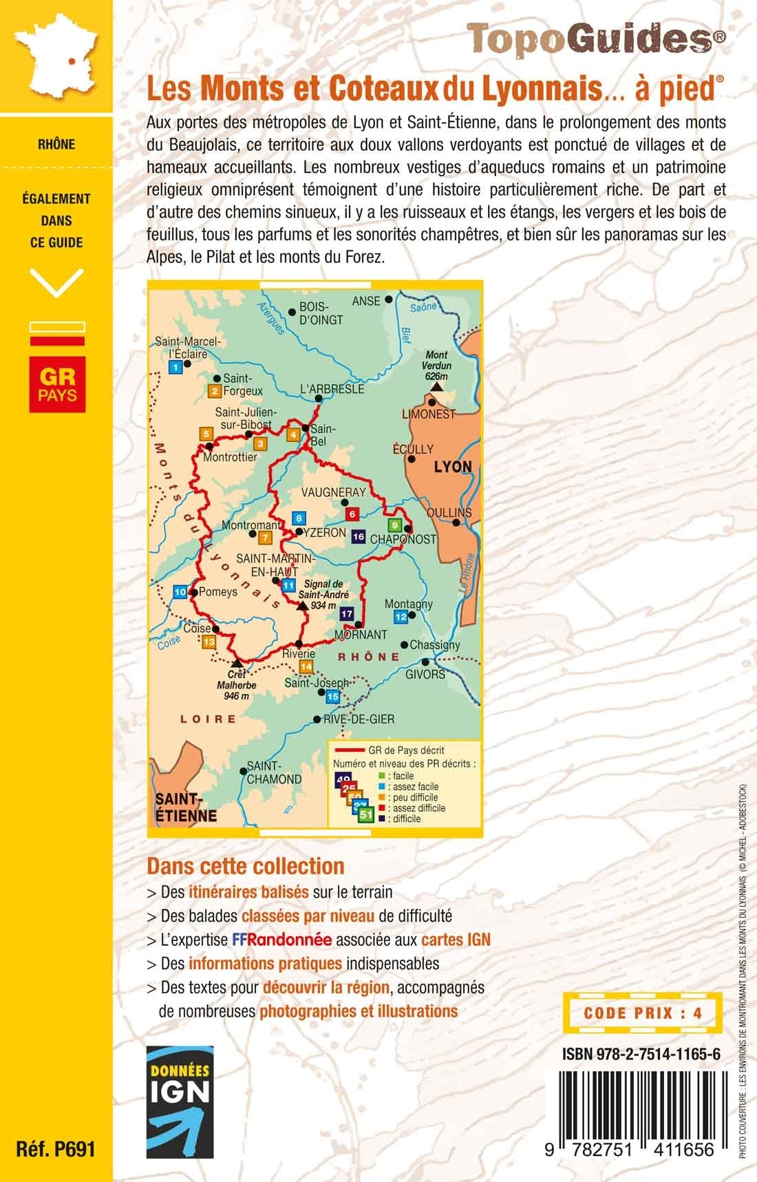 Topoguide de randonnée - Les Monts et Coteaux du Lyonnais à pied | FFR guide de randonnée FFR - Fédération Française de Randonnée 
