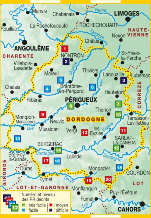 Topoguide de randonnée - Les terroirs de la Dordogne, à pied | FFR guide de randonnée FFR - Fédération Française de Randonnée