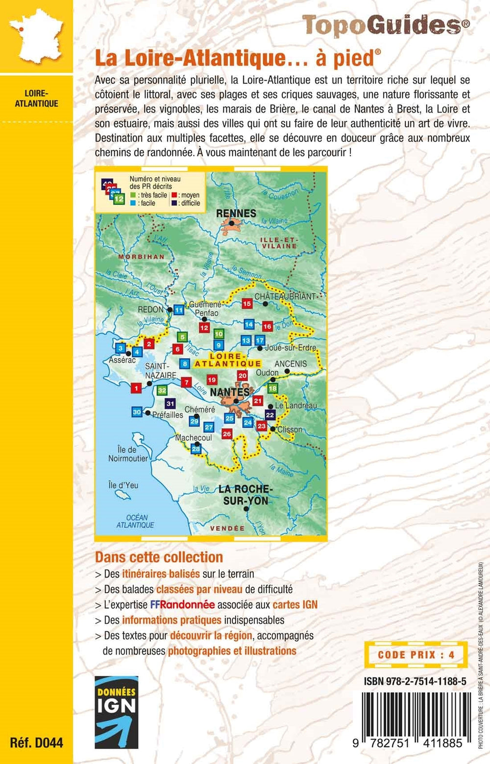 Topoguide de randonnée - Loire-Atlantique à pied | FFR guide de randonnée FFR - Fédération Française de Randonnée 
