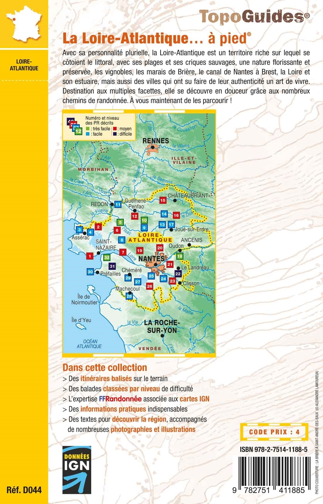 Topoguide de randonnée - Loire-Atlantique à pied | FFR guide de randonnée FFR - Fédération Française de Randonnée 