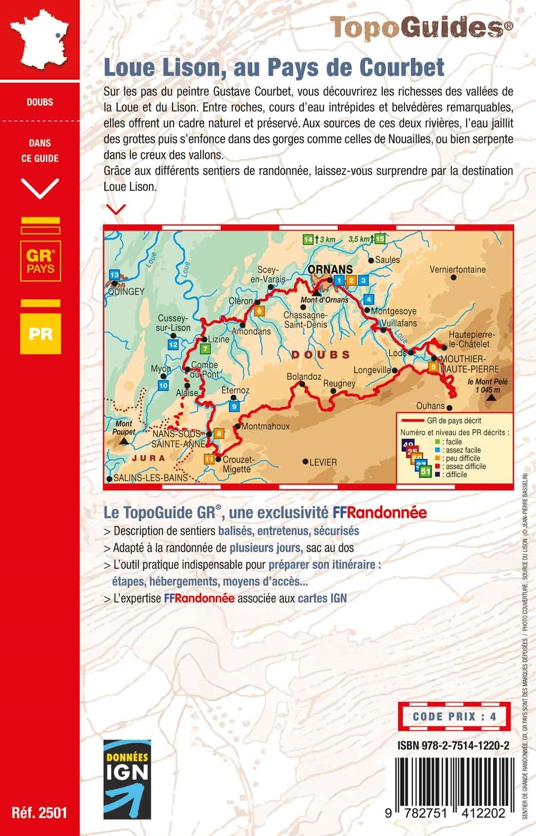 Topoguide de randonnée - Loue Lison au Pays de Courbet | FFR guide de randonnée FFR - Fédération Française de Randonnée