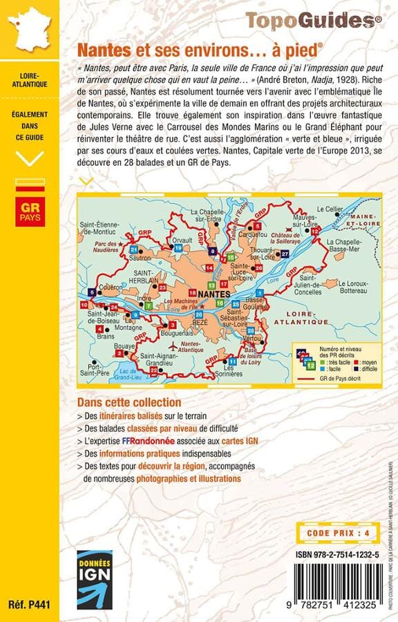 Topoguide de randonnée - Nantes Métropole | FFR guide petit format FFR - Fédération Française de Randonnée 