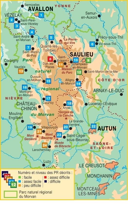Topoguide de randonnée - Parc Naturel Régional du Morvan à pied | FFR guide de randonnée FFR - Fédération Française de Randonnée 