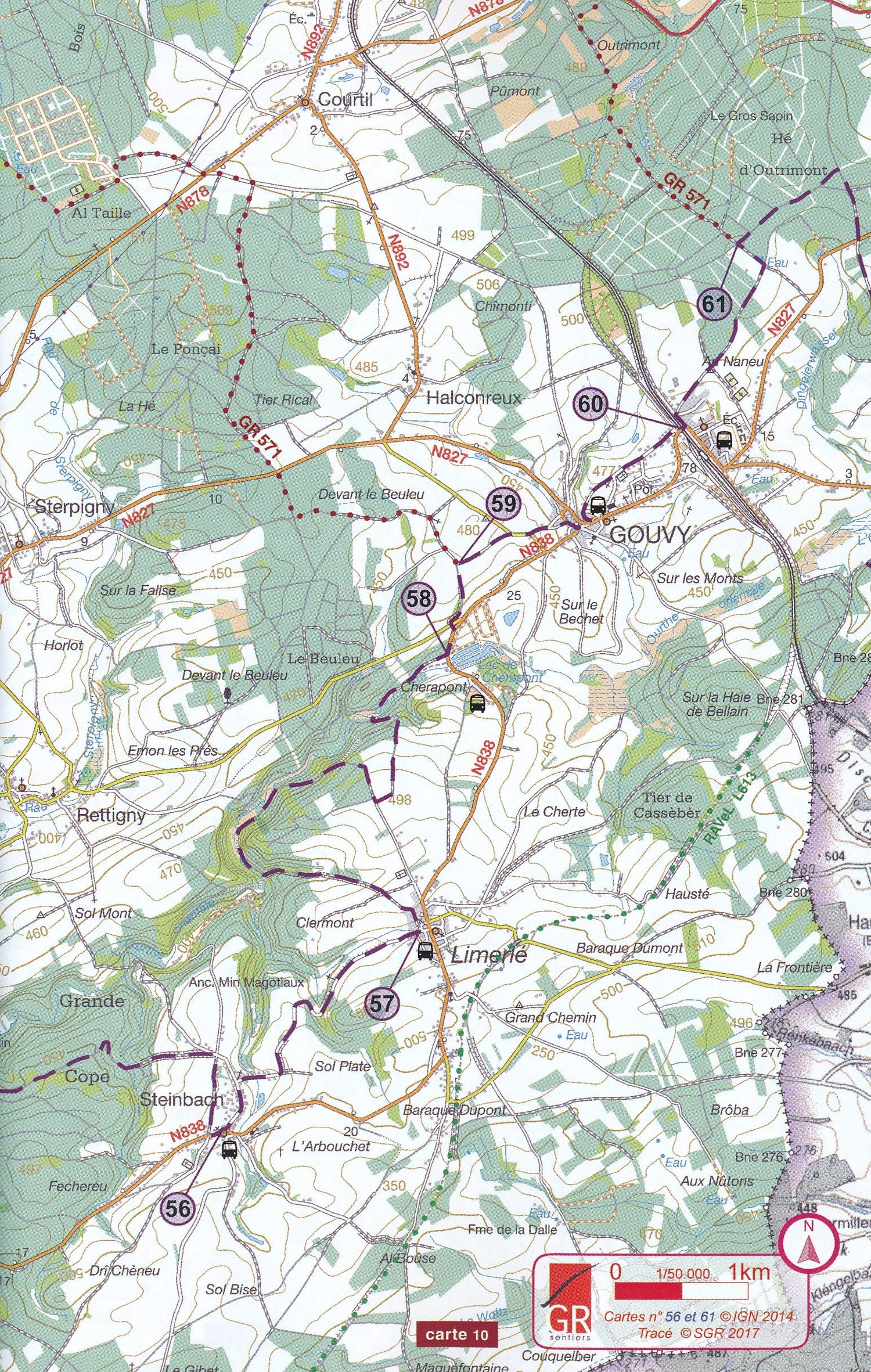Topoguide de randonnée - Sentier de l'Ourthe & Sentier du Nord - GR57 (Belgique) | Les Sentiers de Grande Randonnée guide de randonnée Les Sentiers de Grande Randonnée 
