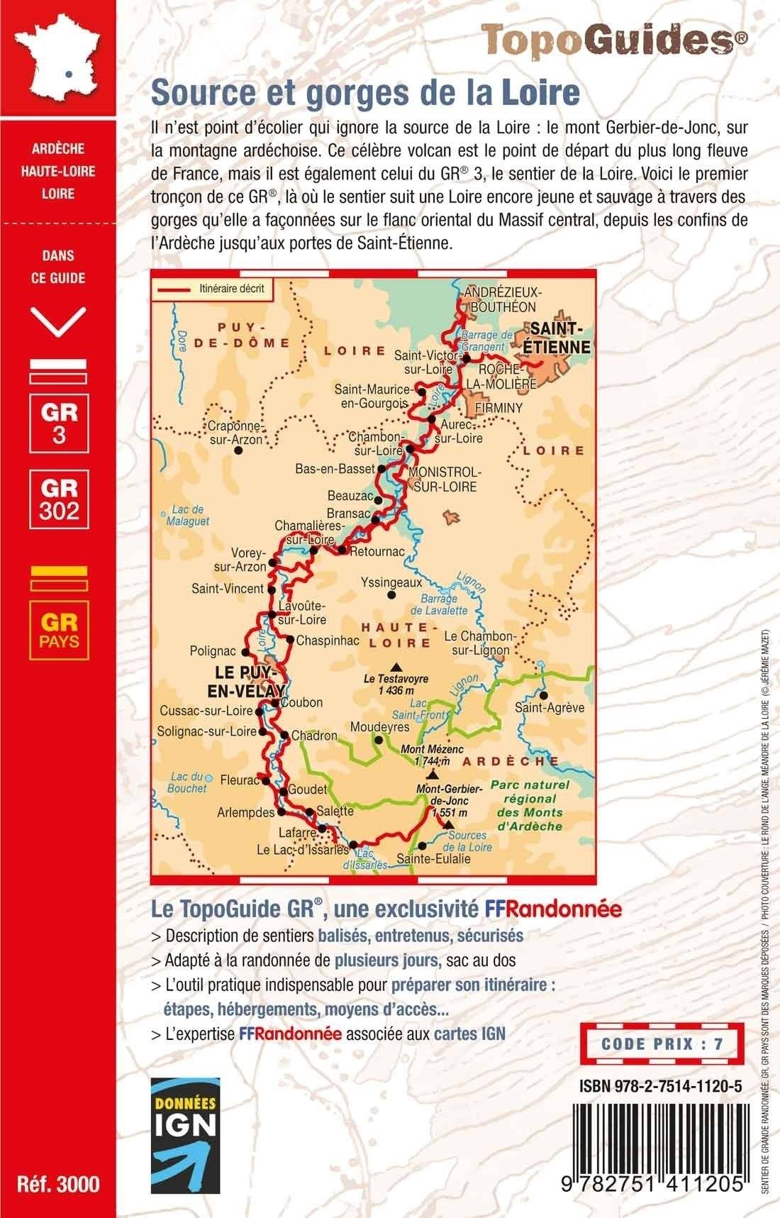 Topoguide de randonnée - Source et Gorges de la Loire | FFR guide de randonnée FFR - Fédération Française de Randonnée 