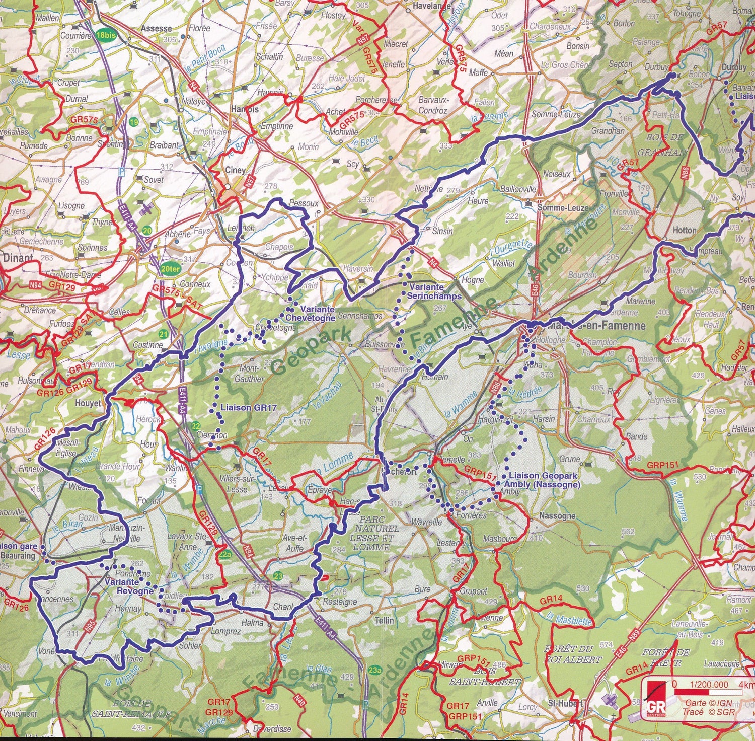 Topoguide de randonnée - Tour de la Famenne GR577 (Belgique) | Les Sentiers de Grande Randonnée guide de randonnée Les Sentiers de Grande Randonnée