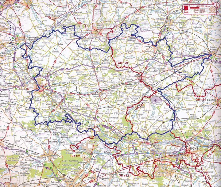 Topoguide de randonnée - Tour de la Wallonie Picarde GRP123 (Belgique) | Les Sentiers de Grande Randonnée guide de randonnée Les Sentier de Grande Randonnée 