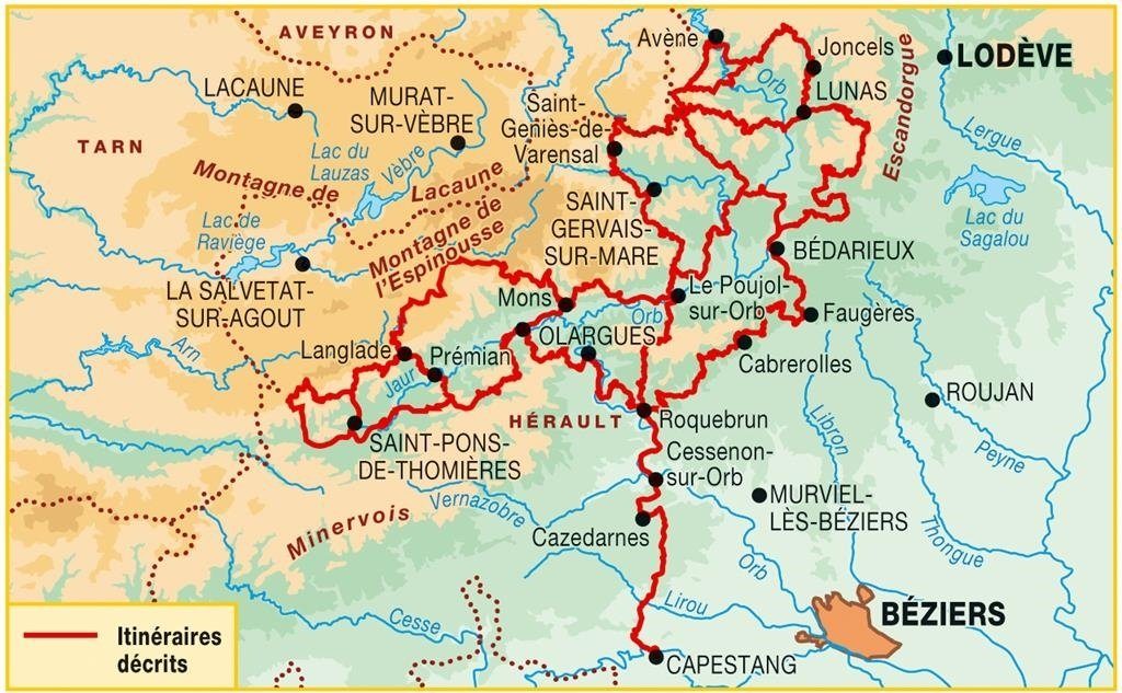 Topoguide de randonnée - Tours dans le Pays Haut Languedoc & Vignobles GR787 | FFR guide de randonnée FFR - Fédération Française de Randonnée 