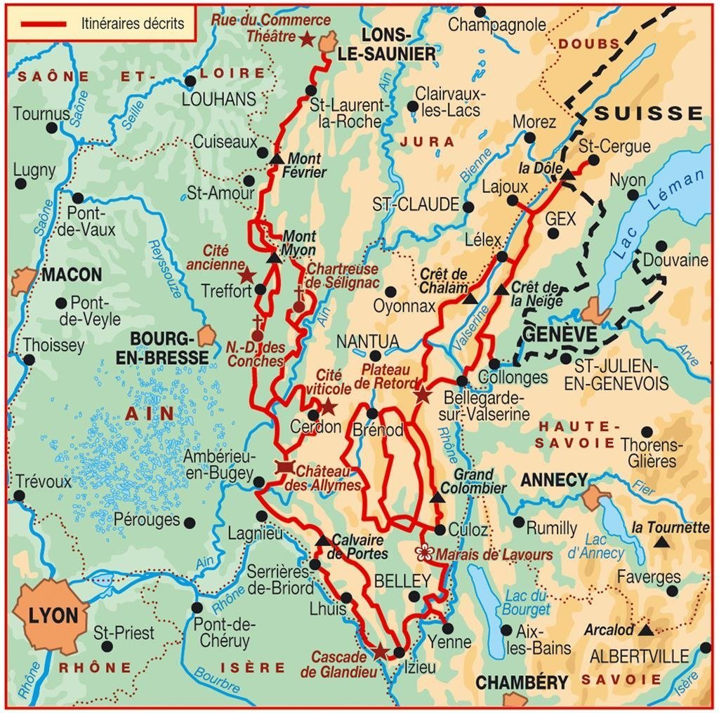Topoguide de randonnée - Tours & traversées dans l'Ain GR59/GR9 | FFR guide de randonnée FFR - Fédération Française de Randonnée 