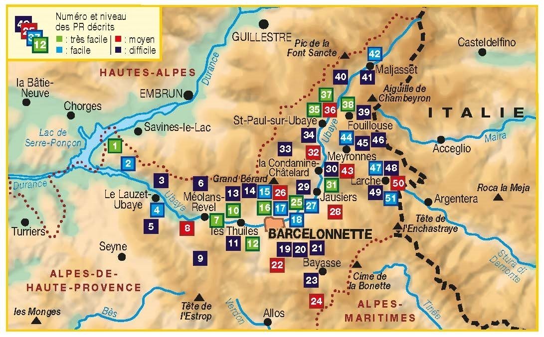 Topoguide de randonnée - Vallée de l'Ubaye à pied | FFR guide de randonnée FFR - Fédération Française de Randonnée 