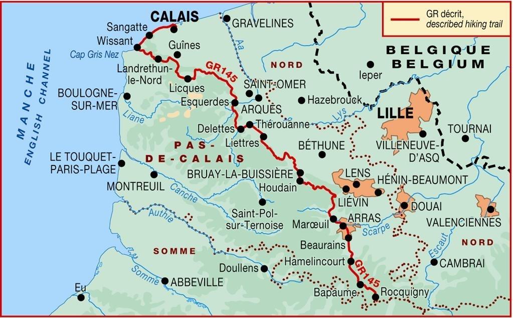 Topoguide de randonnée - Via Francigena à travers le Pas-de-Calais - GR145 | FFR guide de randonnée FFR - Fédération Française de Randonnée