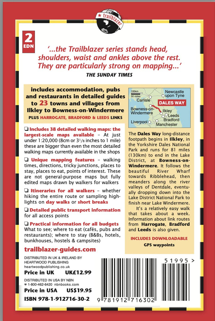 Topoguide de randonnées (en anglais) - Dales Way | Trailblazer guide de conversation Trailblazer 