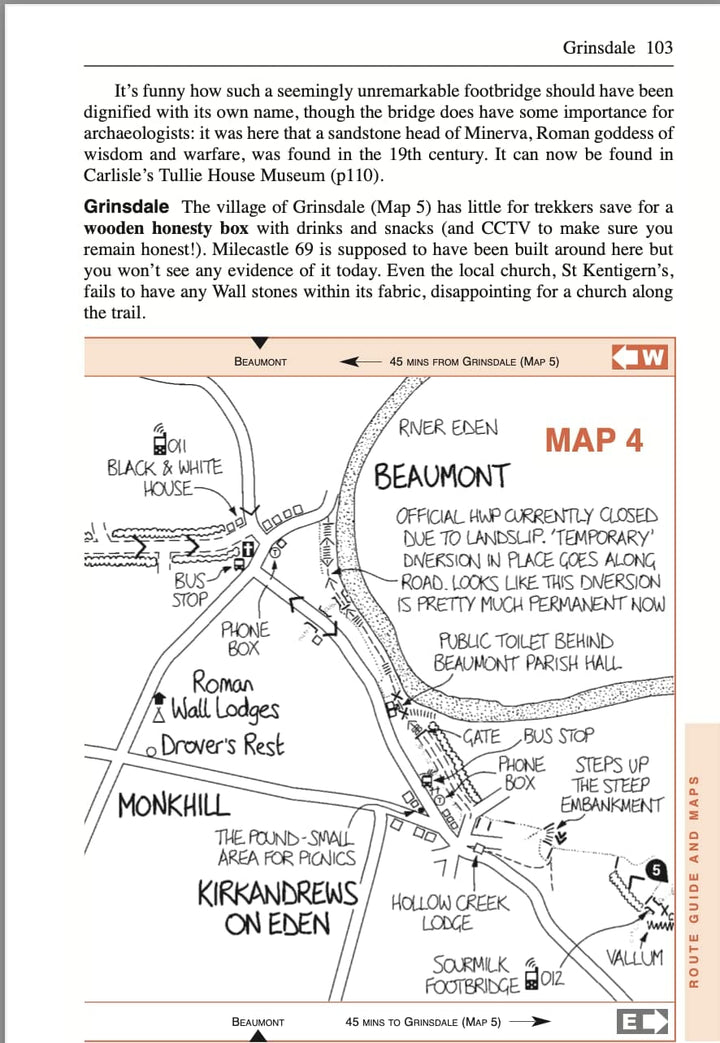 Topoguide de randonnées (en anglais) - Hadrian's Wall Path | Trailblazer guide petit format Trailblazer 