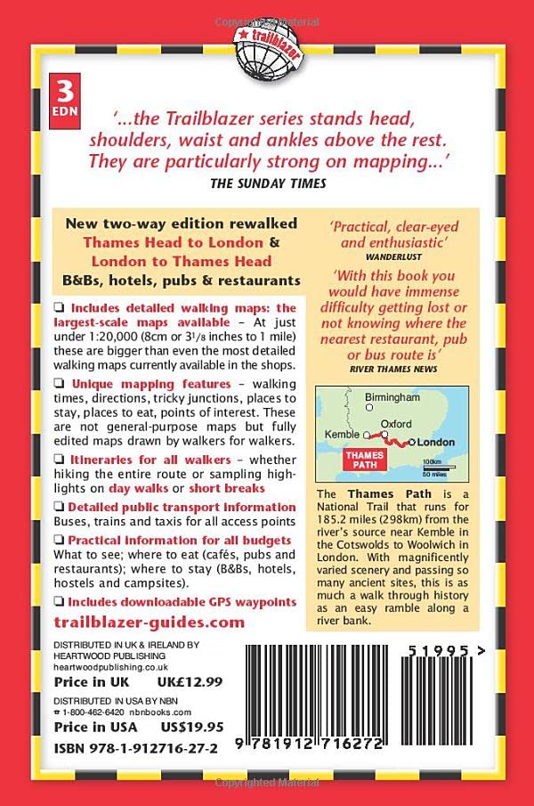 Topoguide de randonnées (en anglais) - Thames Path | Trailblazer guide de randonnée Trailblazer 
