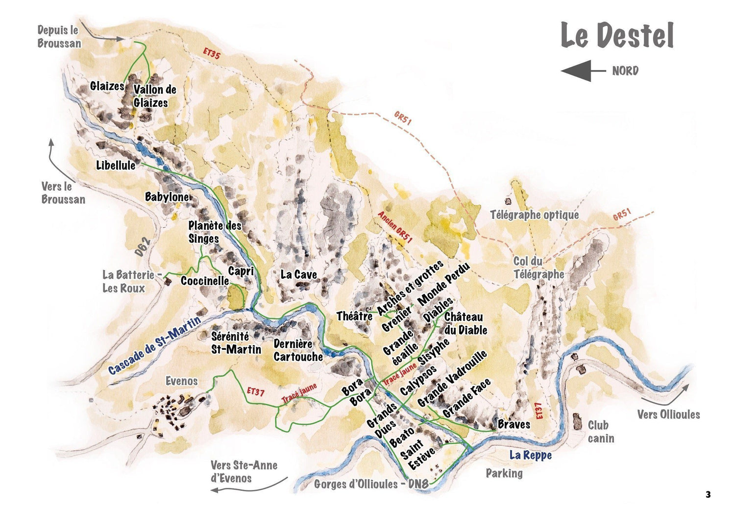 Topoguide d'escalade - Le Destel escalade | VTOPO guide de randonnée VTOPO 