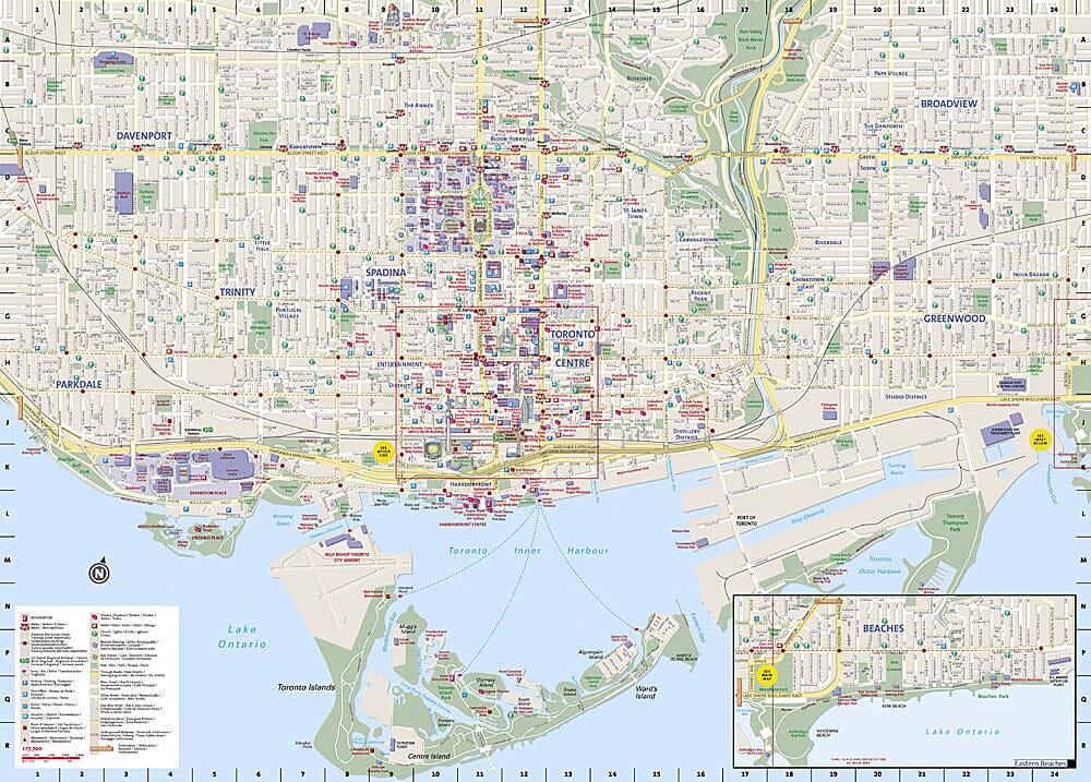 Toronto, Ontario City Destination : Carte et guide de voyage | National Geographic plan de ville National Geographic