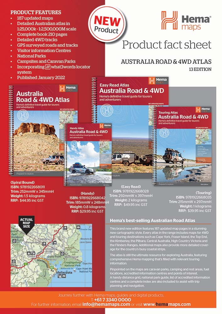 Touring Atlas - Australie (format A4, à spirales) | Hema Maps atlas Hema Maps 