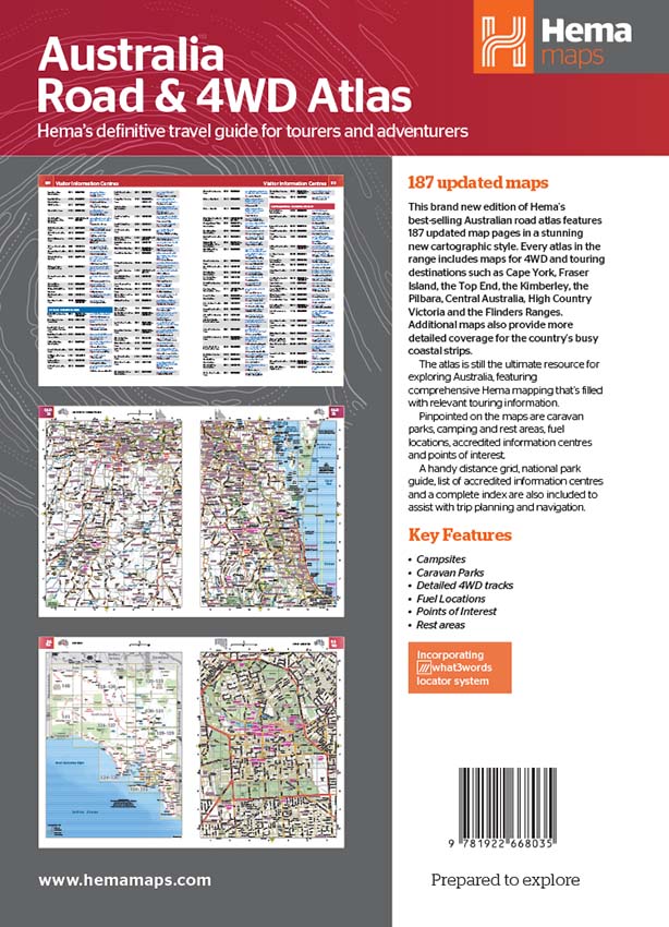 Touring Atlas - Australie (format A4, à spirales) | Hema Maps atlas Hema Maps 