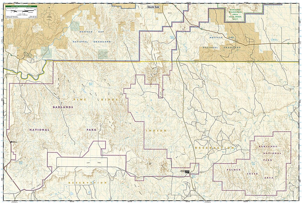 Trails Map of Badlands National Park (South Dakota), # 239 | National Geographic carte pliée National Geographic 