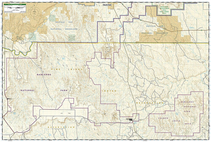 Trails Map of Badlands National Park (South Dakota), # 239 | National Geographic carte pliée National Geographic 