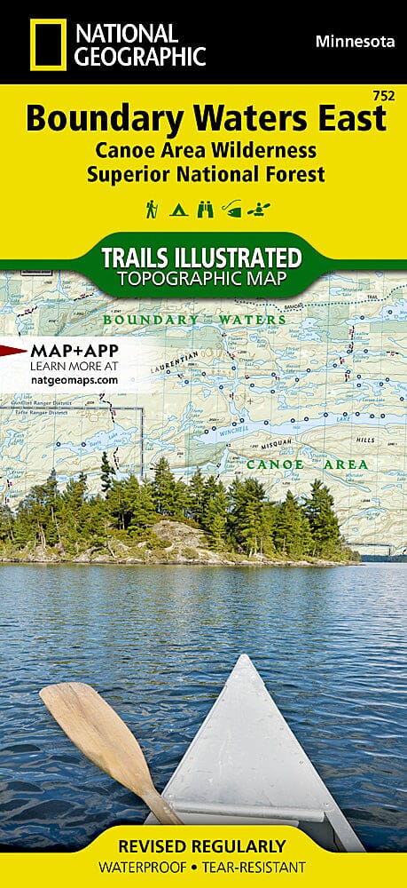 Carte de randonnée n° 752 - Boundary Waters East - Canoe Area Wilderness (Minnesota) | National Geographic carte de randonnée National Geographic