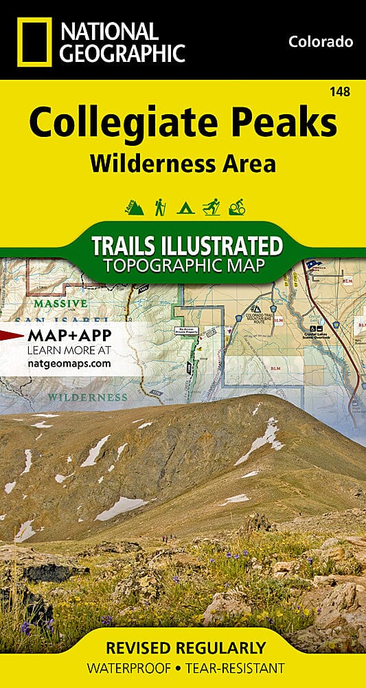 Carte de randonnée n° 148 - Collegiate Peaks Wilderness Area (Colorado) | National Geographic carte de randonnée National Geographic