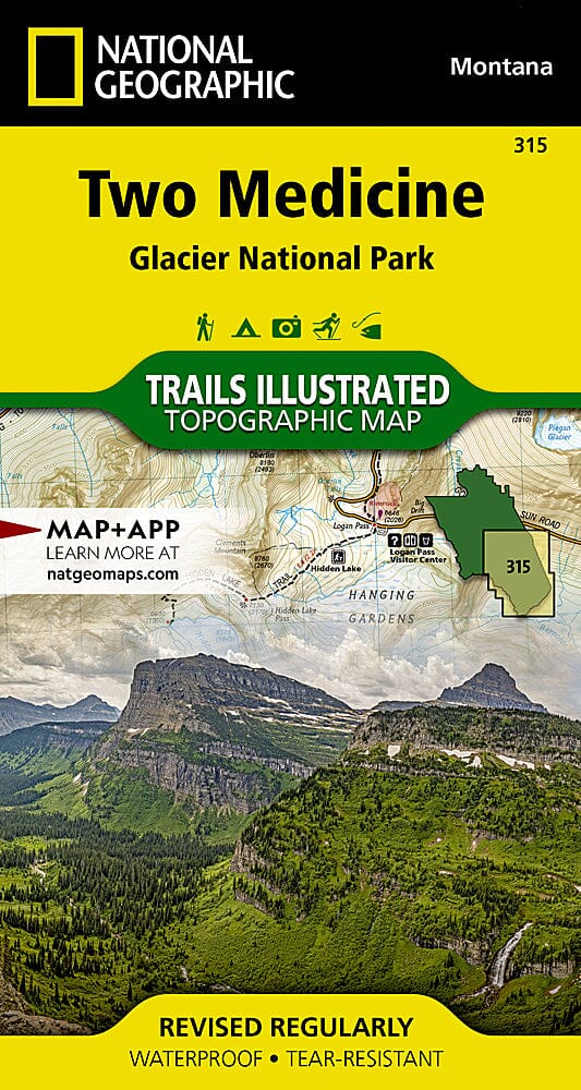 Carte de randonnée n° 315 - Glacier National Park, Two Medicine (Montana) | National Geographic carte de randonnée National Geographic
