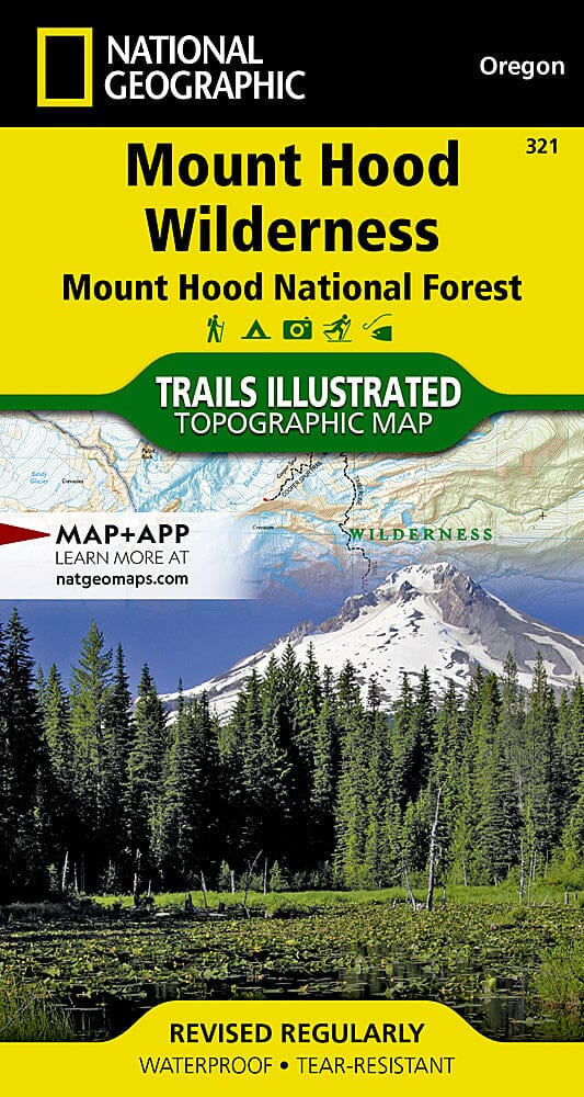 Carte de randonnée n° 321 - Mount Hood Wilderness, Mount Hood National Forest (Oregon) | National Geographic carte de randonnée National Geographic