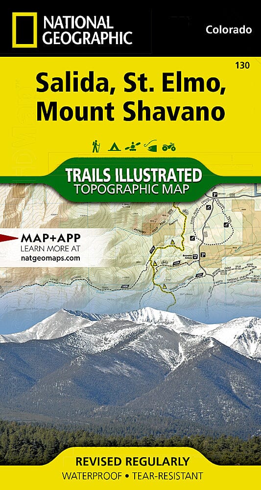 Carte de randonnée n° 130 - Salida / St. Elmo / Shavano Peak (Colorado) | National Geographic carte de randonnée National Geographic