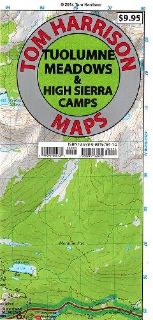 Tuolumne Meadows et High Sierra Camp Loop | Tom Harrison Maps carte de randonnée Tom Harrison Maps