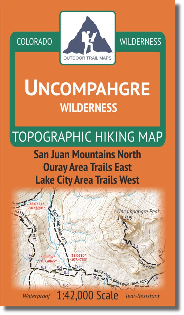 Uncompahgre Wilderness | Outdoor Trail Maps LLC carte de randonnée Outdoor Trail Maps LLC