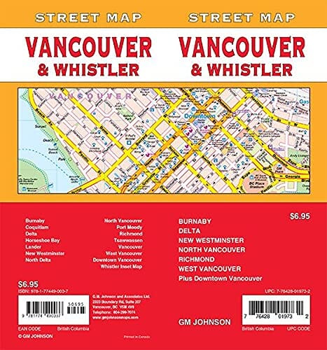 Vancouver / Whistler | GM Johnson plan de ville GM Johnson