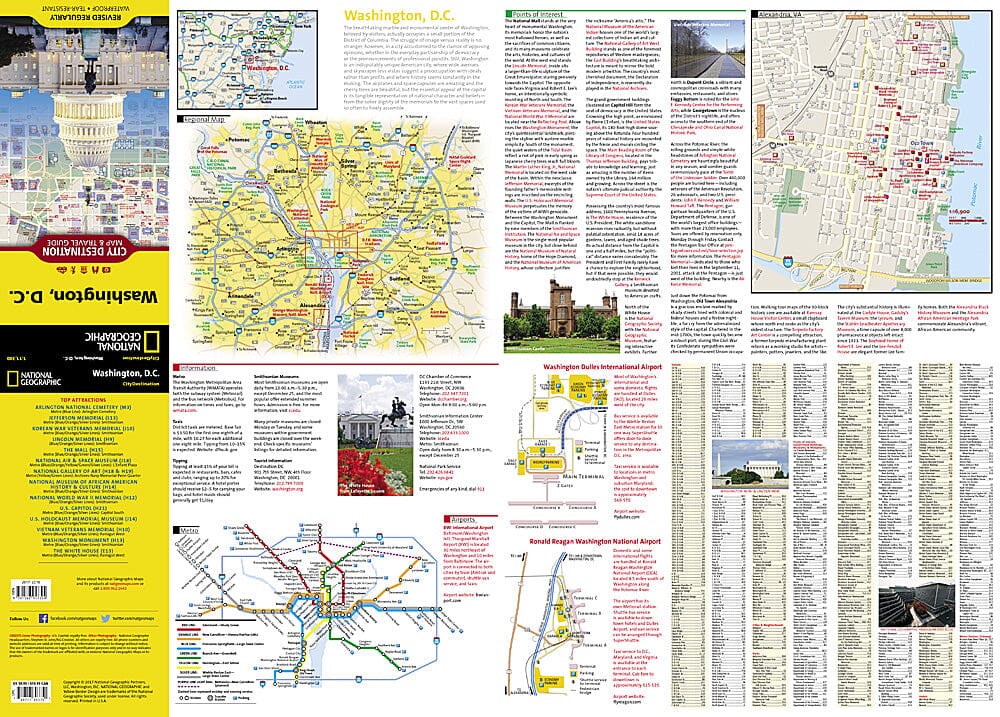 Washington D.C. DestinationMap | National Geographic plan de ville National Geographic